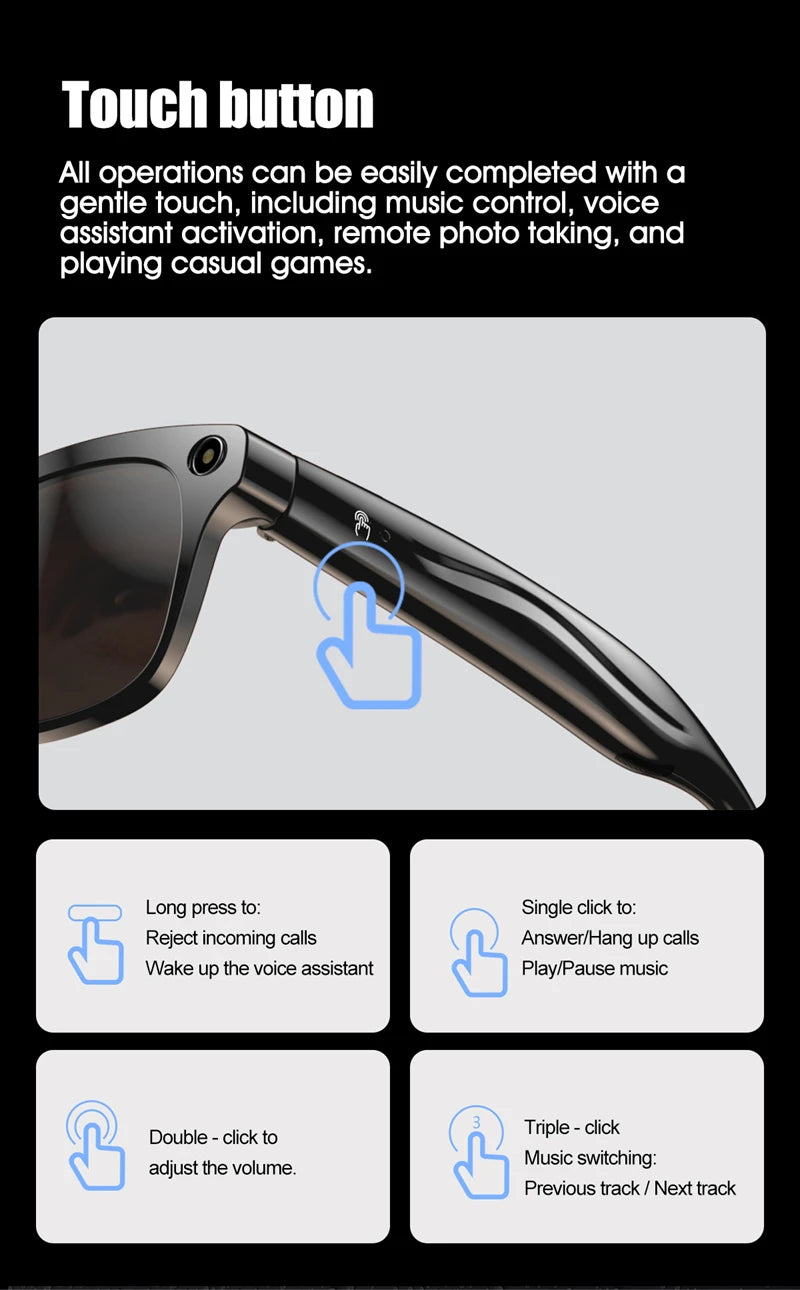 Multifunctional 4K AI Smart Glasses