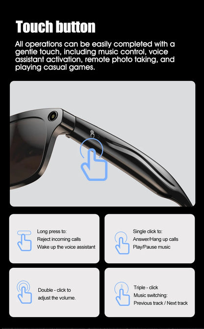 Multifunctional 4K AI Smart Glasses