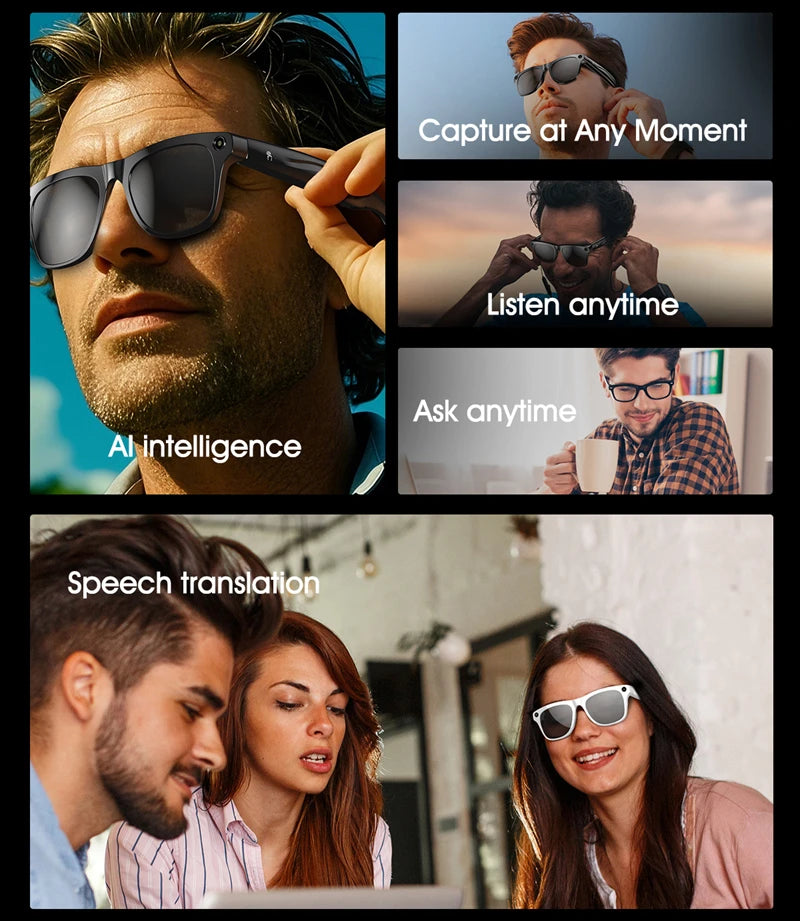 Multifunctional 4K AI Smart Glasses